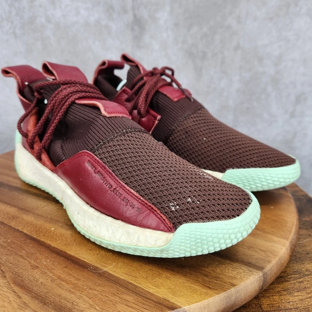 Adidas James Harden LS 2 Basketball‎ Shoes Mens 10.5 Maroon Mint Sneakers CG6277